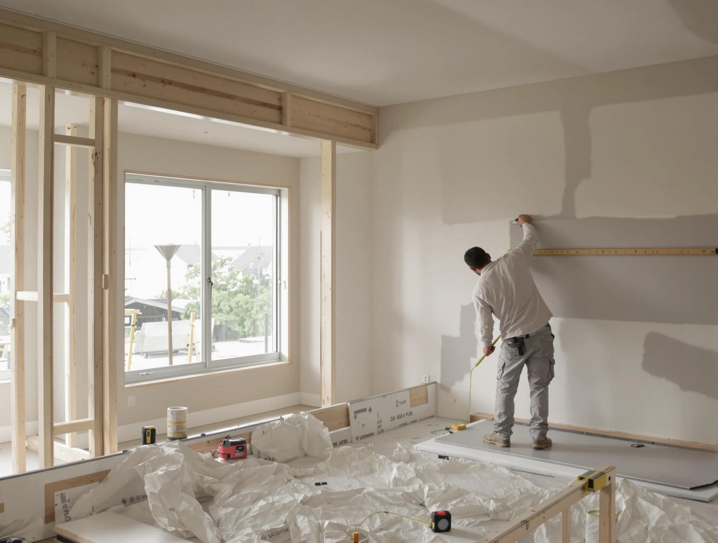Westlake House Painters installing new drywall in Westlake, OH
